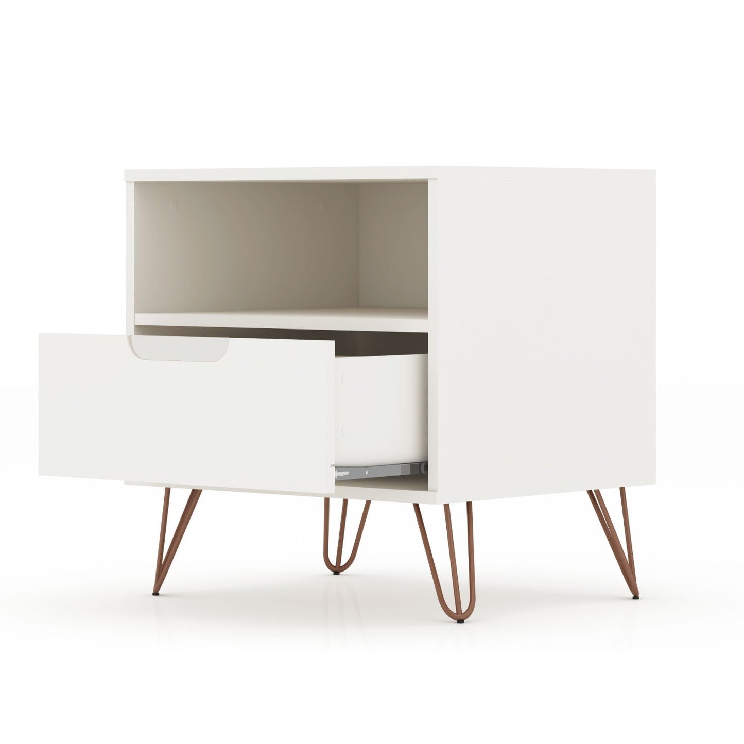 Rockefeller - Nightstand With 1 Drawer - White