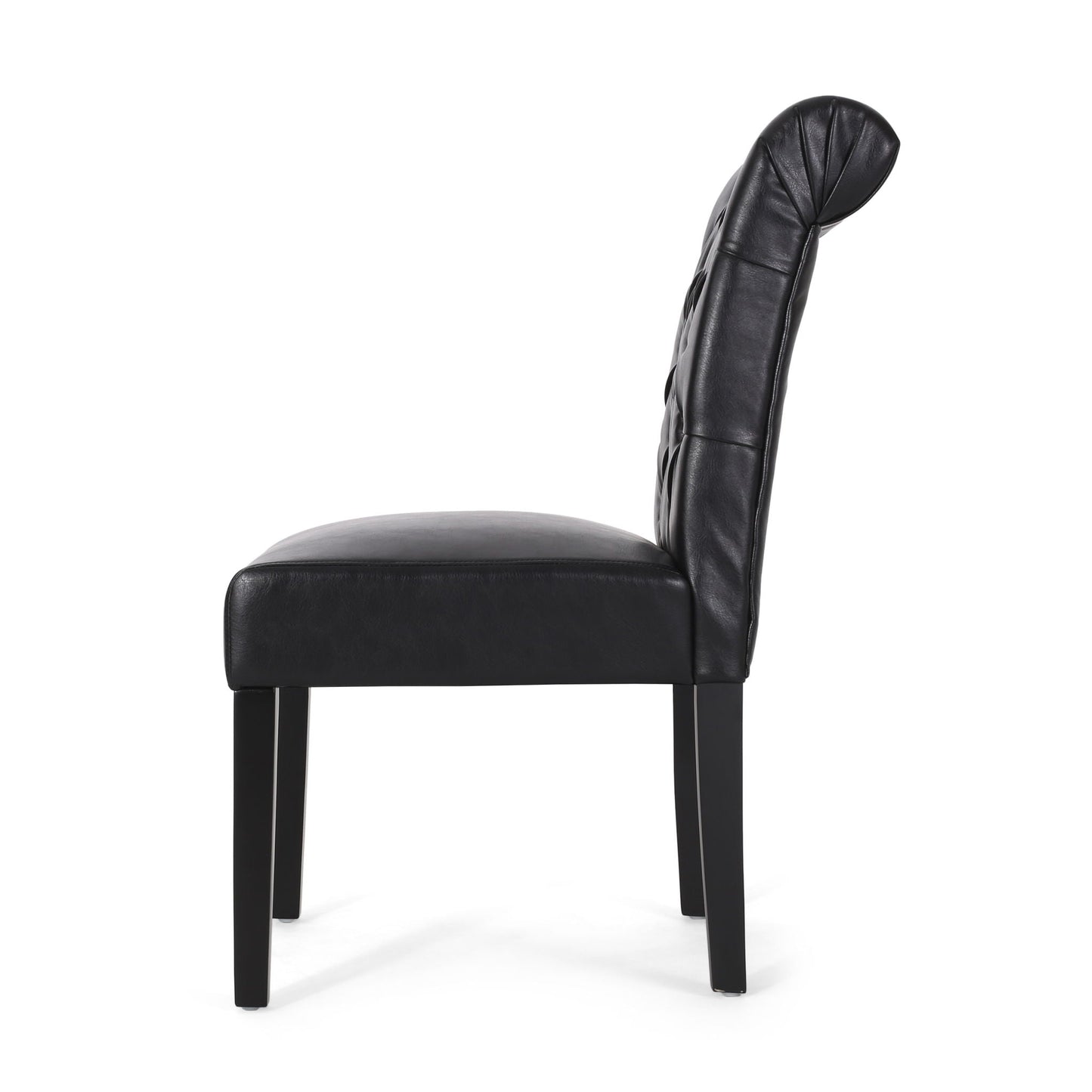 Broxton Tuft Dining Rolltop Chairs With Button Tufted Backrest (Set of 2)