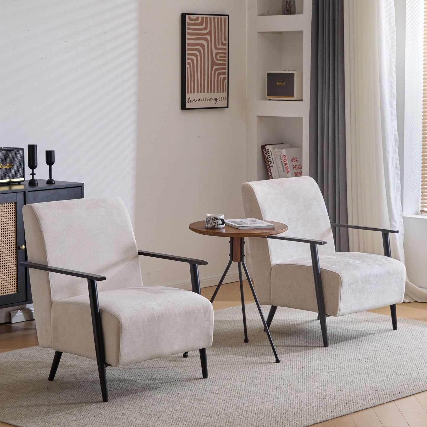 Modern Lounge Chair With Upholstery