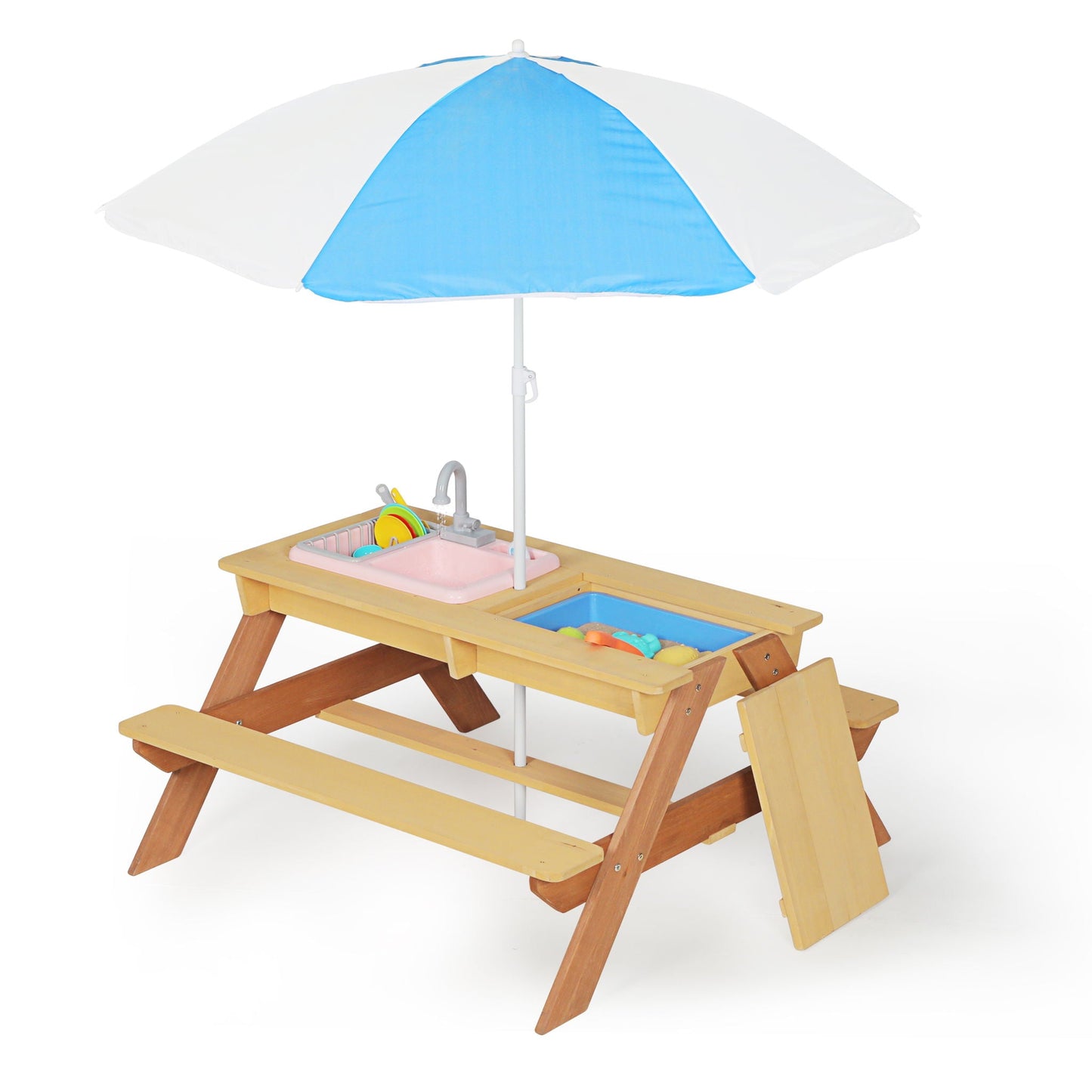 Kids Picnic Table With Sand and Water Table Conversion