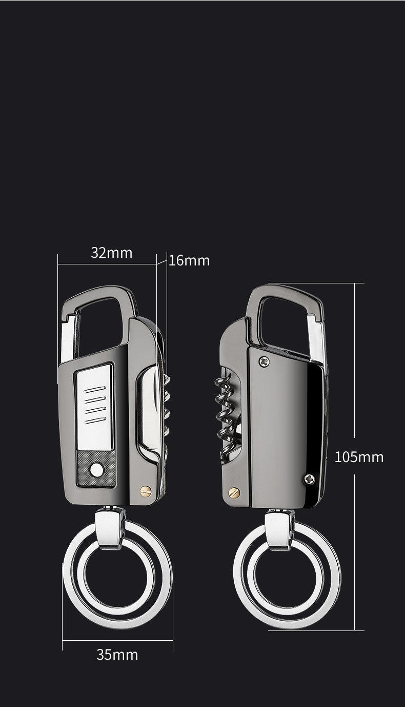 HT2101 Multi-function Key Chain Cigarette Lighter USB Charging Lighter