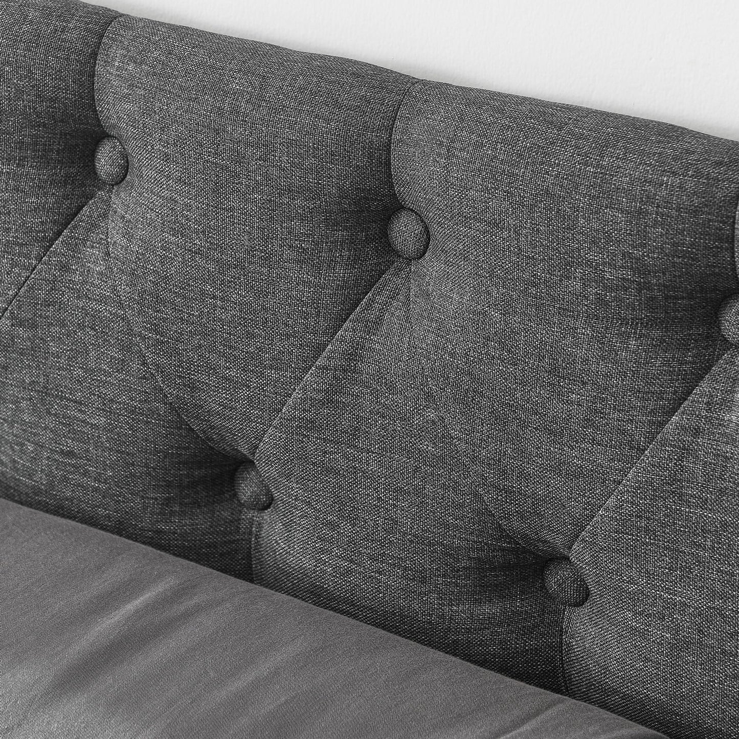 Upholstered Tufted Daybed With 2 Drawers, Waved Arms