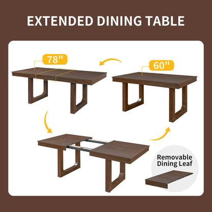 7-Piece Extendable Dining Table Set