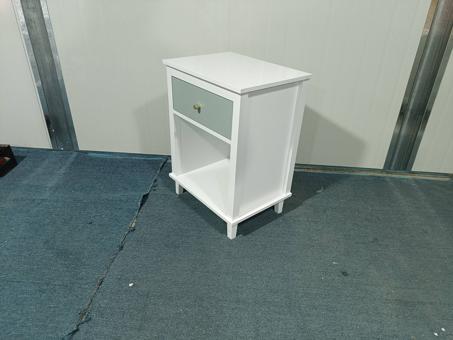 26.77''H Wooden Nightstand with One Drawer and One Shelf