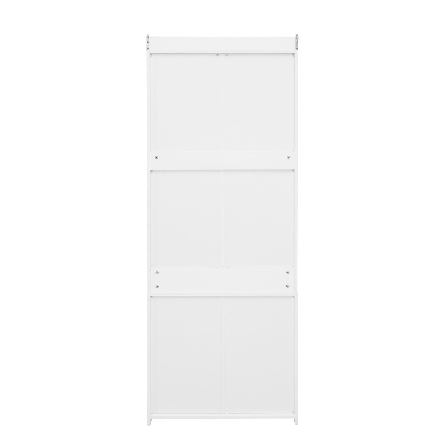 Wardrobe With 3 Drawers High Wardrobe Armoire With Rattan For Living Room Organizer - White