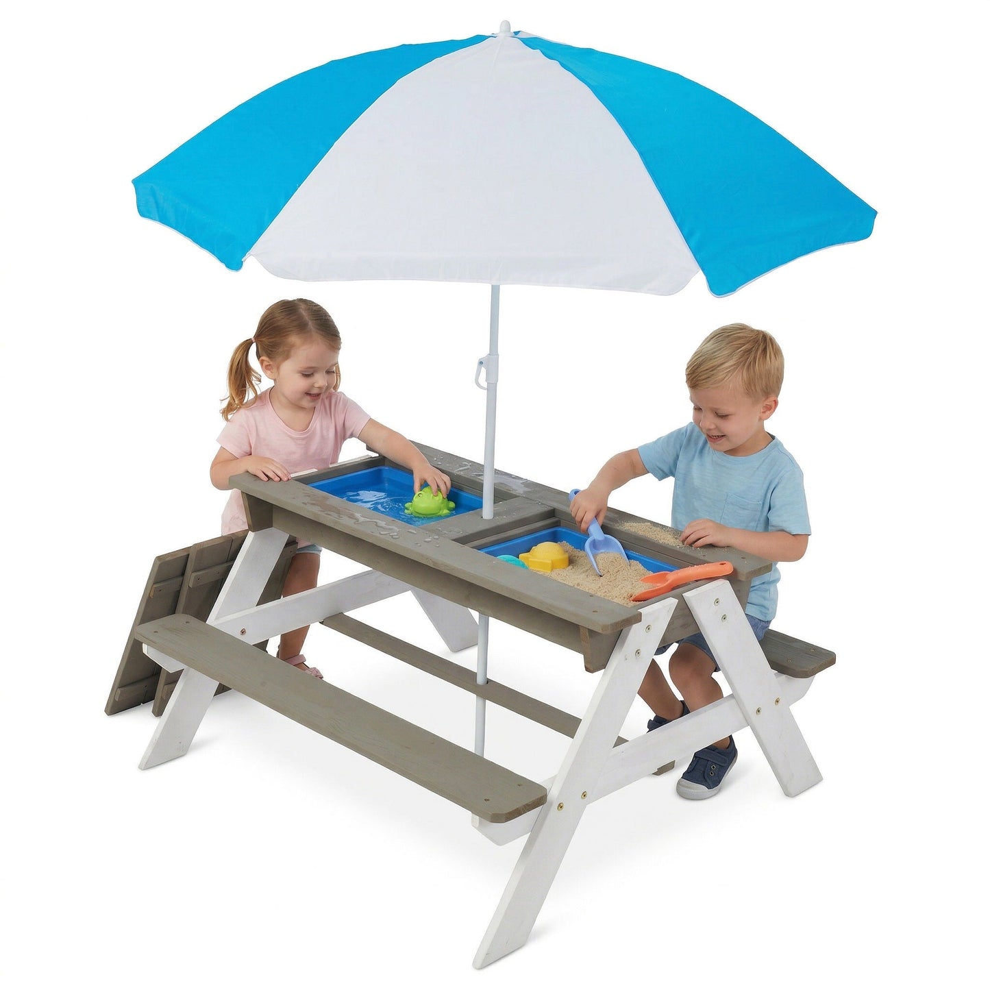 Kids Picnic Table With Sand and Water Table Conversion