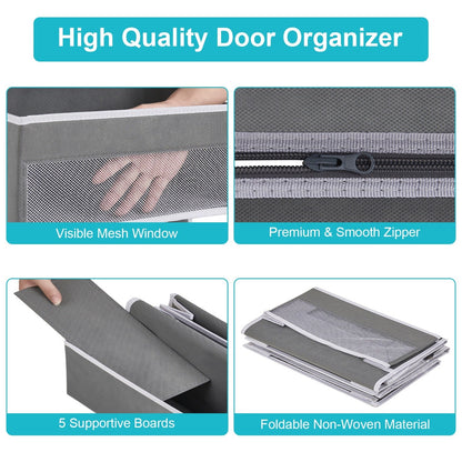 2Pcs Over The Door Organizer 6 Tier Hanging Basket Detachable Behind Door Hanging Pantry Tilt-Resistant for Bathroom Bedroom