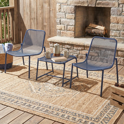 Kincaid Outdoor 3-Piece Conversation Set with Iron Frame
