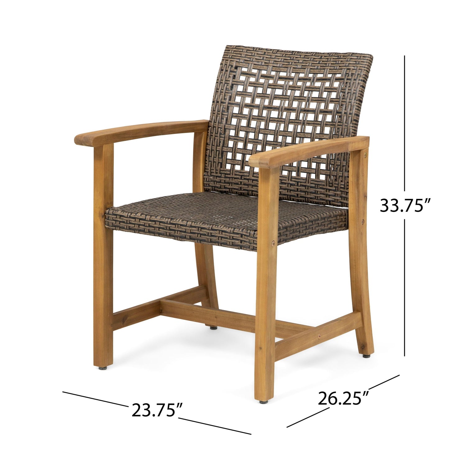 Hampton Dining Chair Set of 2 - Brown