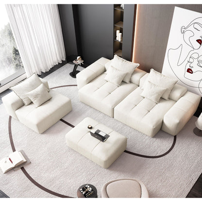 Modern Oversized DIY Combination Modular Sectional Sofa With Pillows