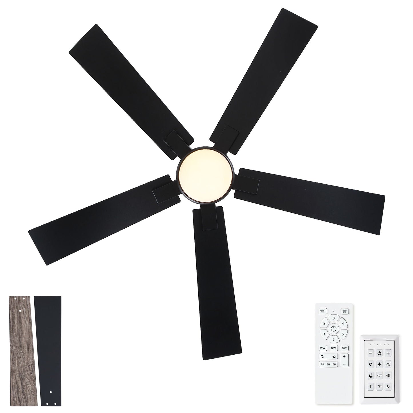 Reversible Motor Integrated LED Dimmable Ceiling Fan With Light