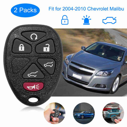 2 Keyless Entry Car Key Remote Key Fob Case Button Pad Replacement for 2004-2010 Chevrolet Malibu KOBGT04A
