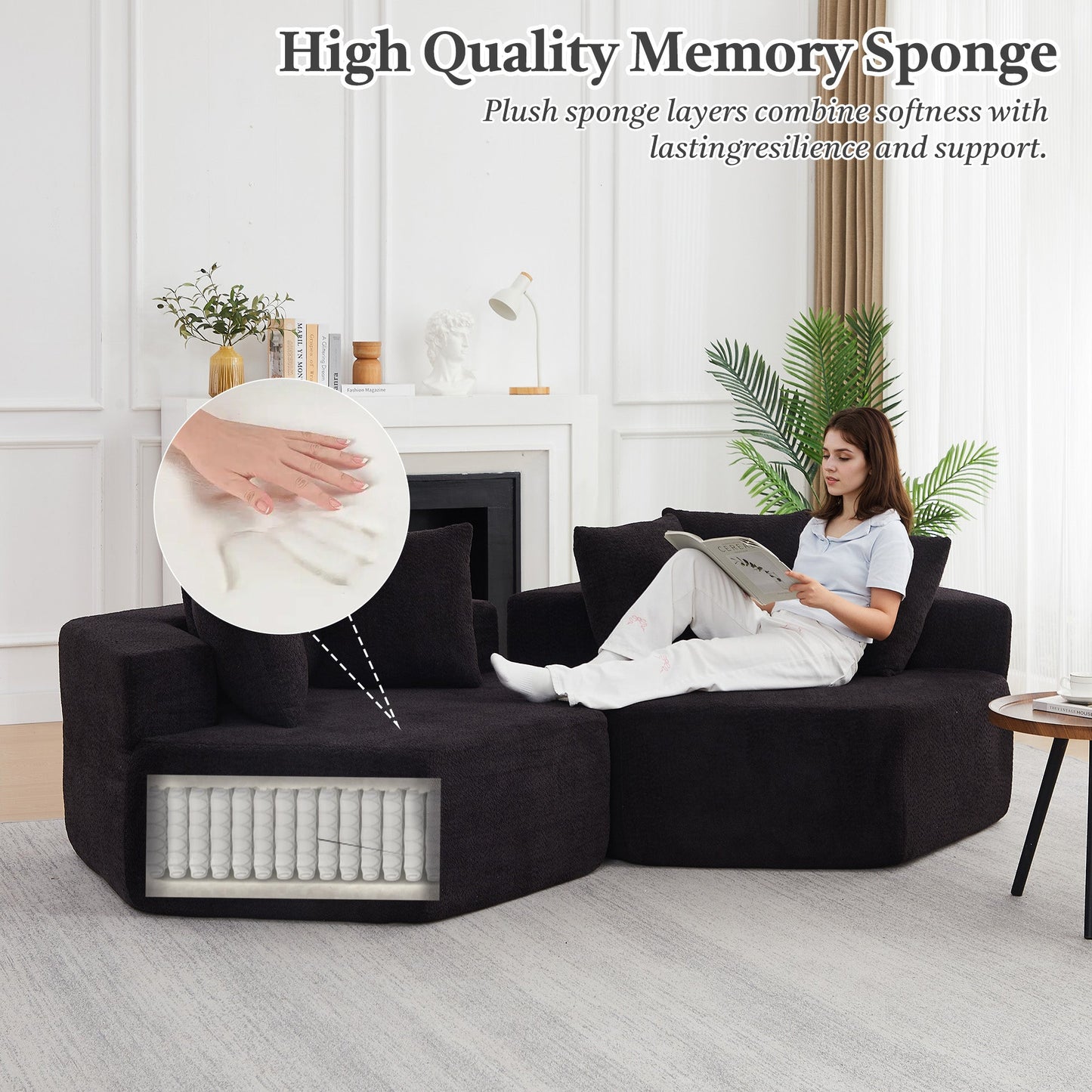 54-inch Modern-style Hexagonal Single Lounge Chair