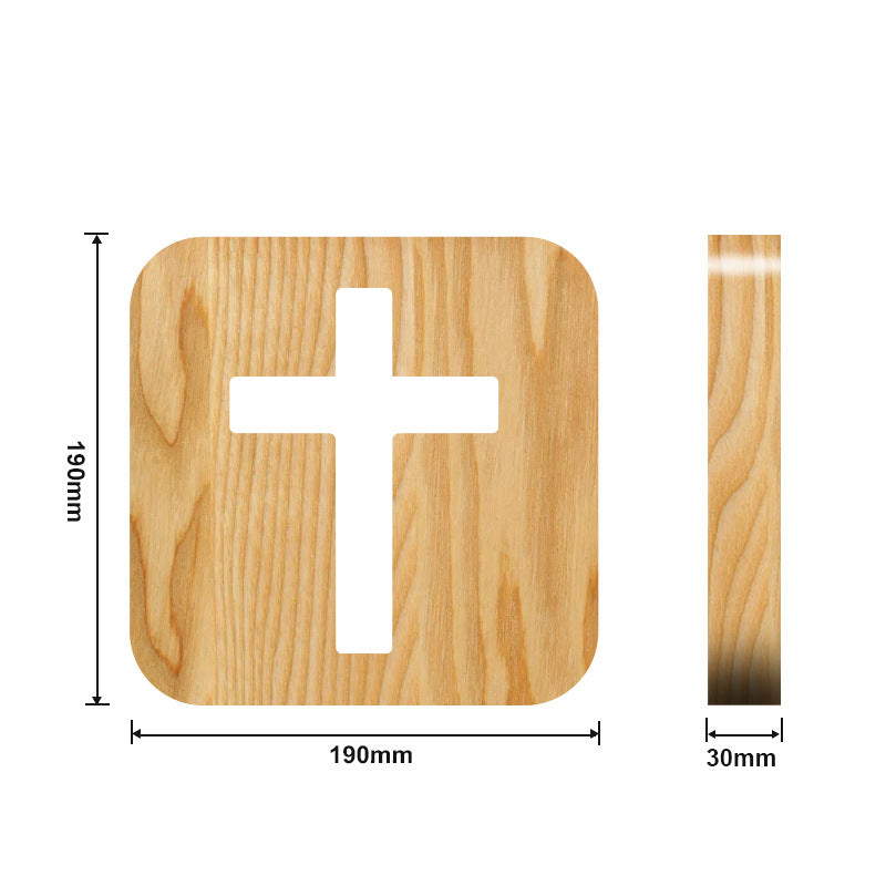 Solid Wood Craft Table Wooden Led Small Night Light