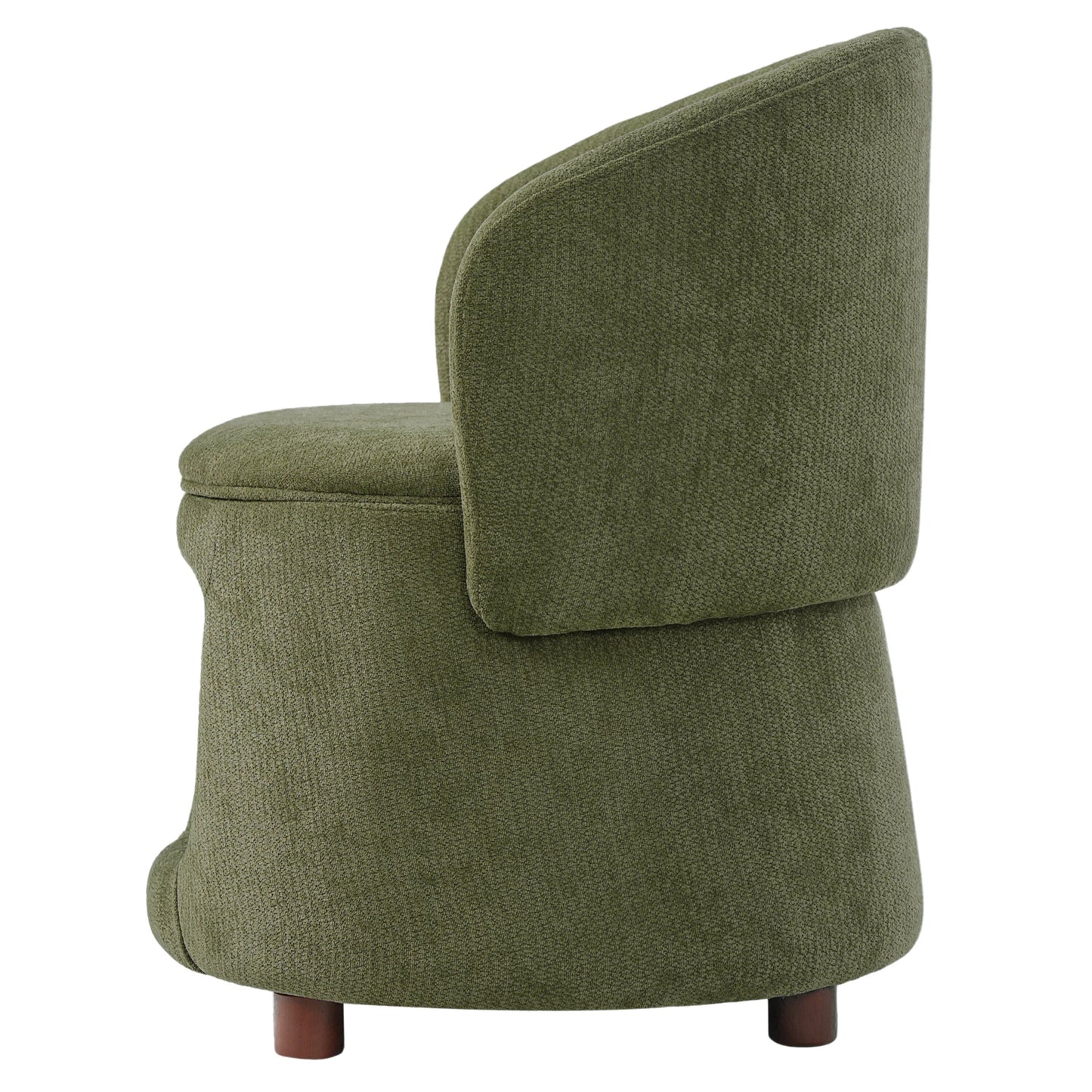 Green Pet Friendly Chair with Hidden Pet Nook and Convertible Stool