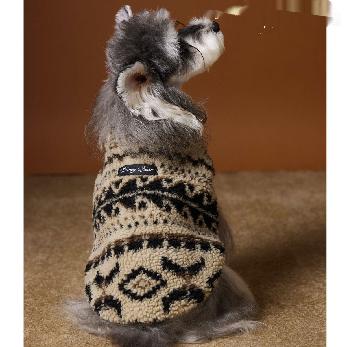 Dog Clothes For Fall And Winter Fair Isle Sleeveless Style Teddy And Shih Tzu