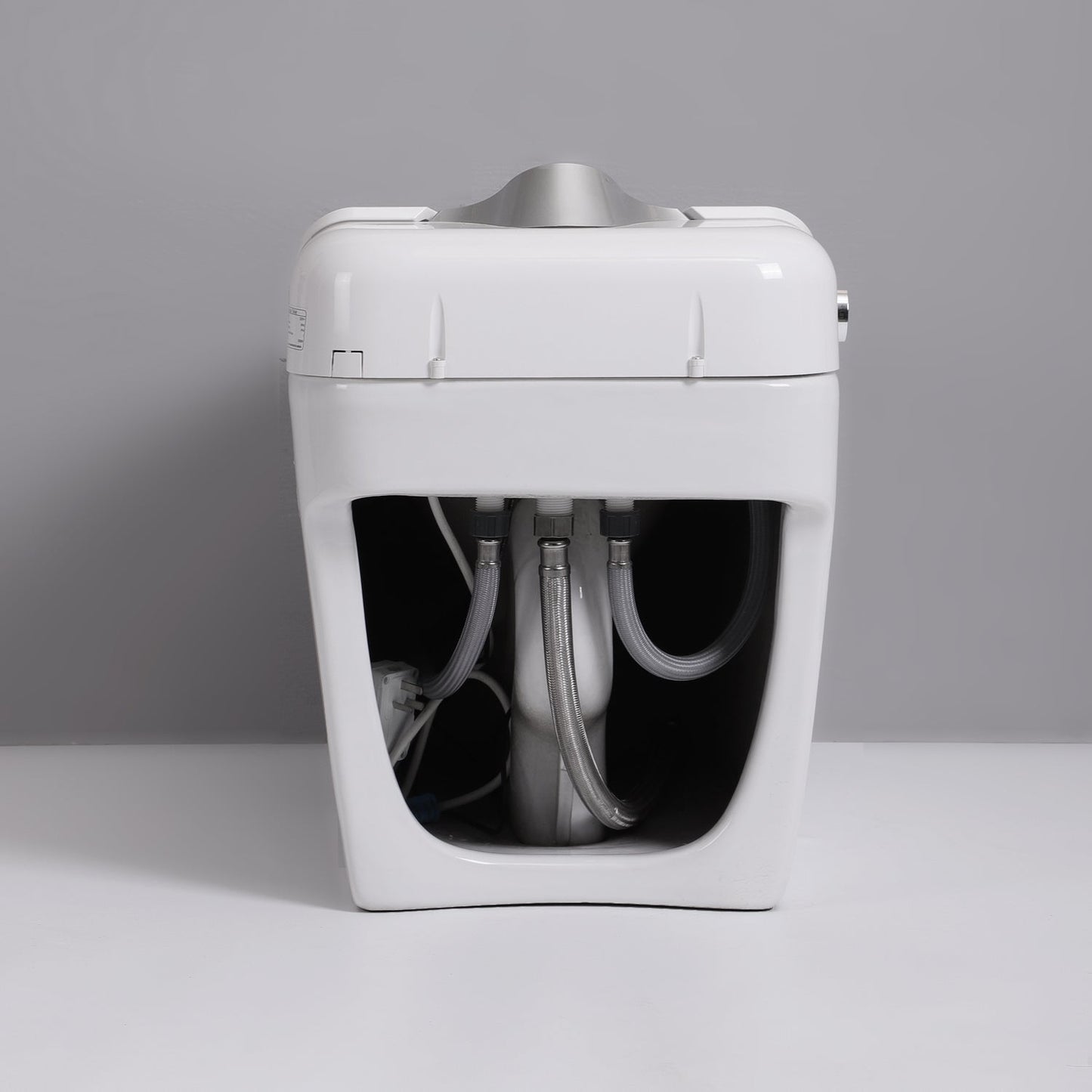 Smart Toilet Bidet Combo with Foot Sensor and Remote Control