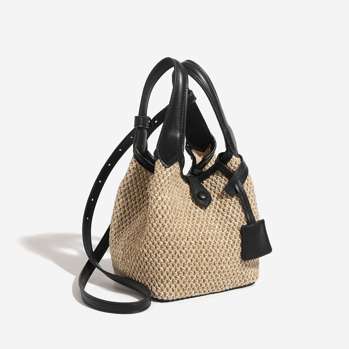Korean-style Niche-design Straw Tote Bucket Bag