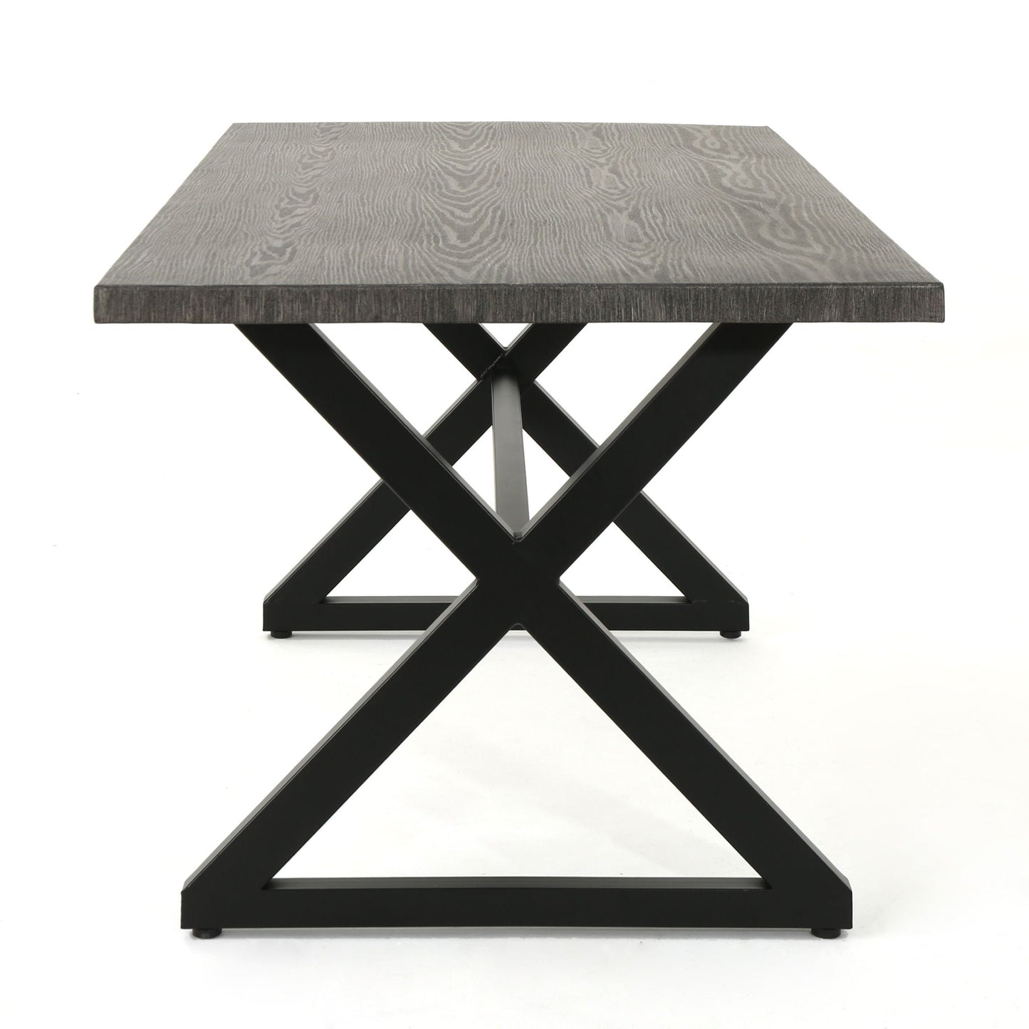 Rolando Outdoor Aluminum Dining Table with Steel Frame