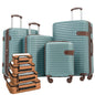 4 Piece Luggage Suitcase Set, Hard Shell Lightweight Expandable Travel Luggage With 4 Packing Cubes