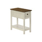 Accent End Table, 2 Tier, Narrow, Lamp, Storage Drawer, Charming Design