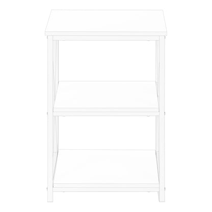 3 Tier Accent Table, Side Marble Look Contemporary & Modern