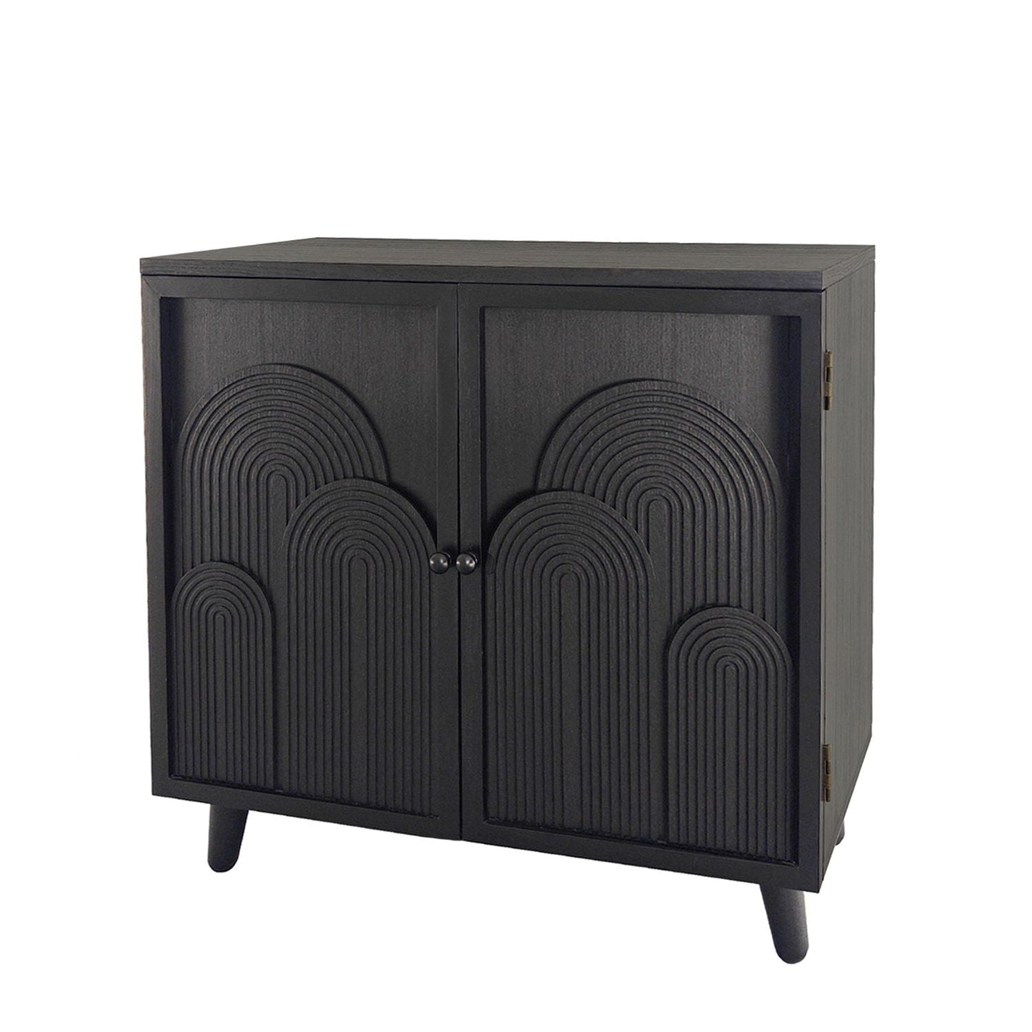 2 Door Accent Cabinet Storage Cabinet With Adjustable Shelf - Black