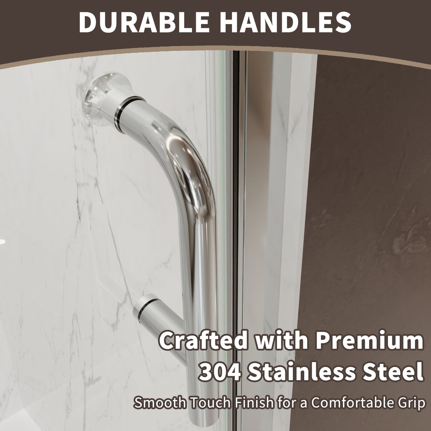 34 In. to 36 In. x 72 In. Semi-Frameless Pivot Shower Door