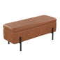 Daniella - Contemporary Storage Bench - Black / Camel