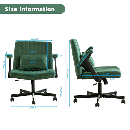 Criss Cross Armrest Office Chair With Wheels