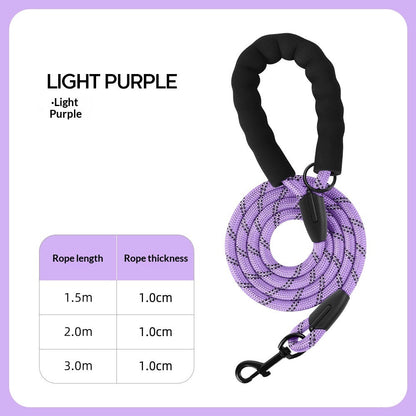 Thickened Reflective Dog Leash - Durable Nylon Pet Walking Lead for Medium Large Dogs