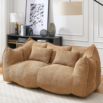 Comfortable Dual Beanbag Chair With High Resilience Foam Core For 2 People