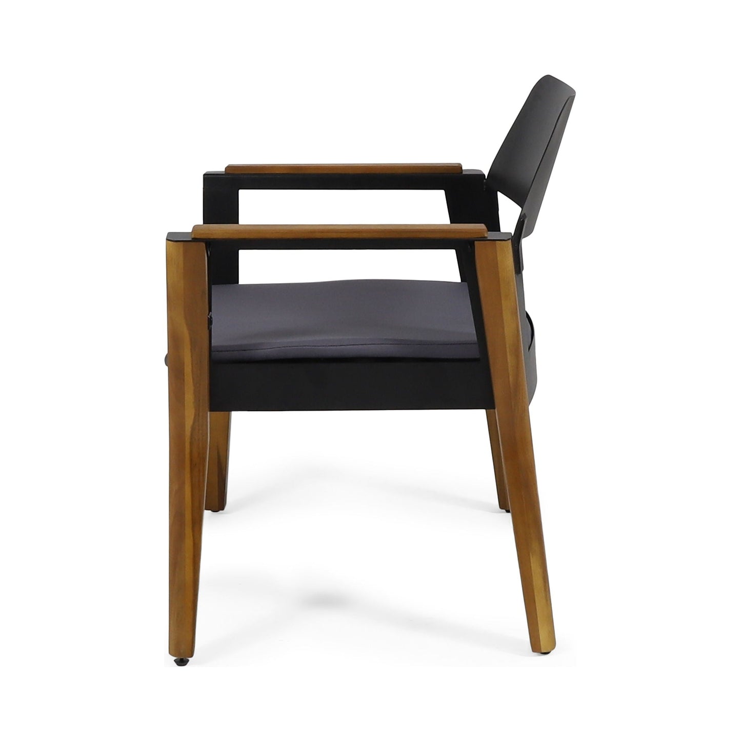 Soho Transitional Style Outdoor Club Chair (Set of 2) with Cushions - Teak