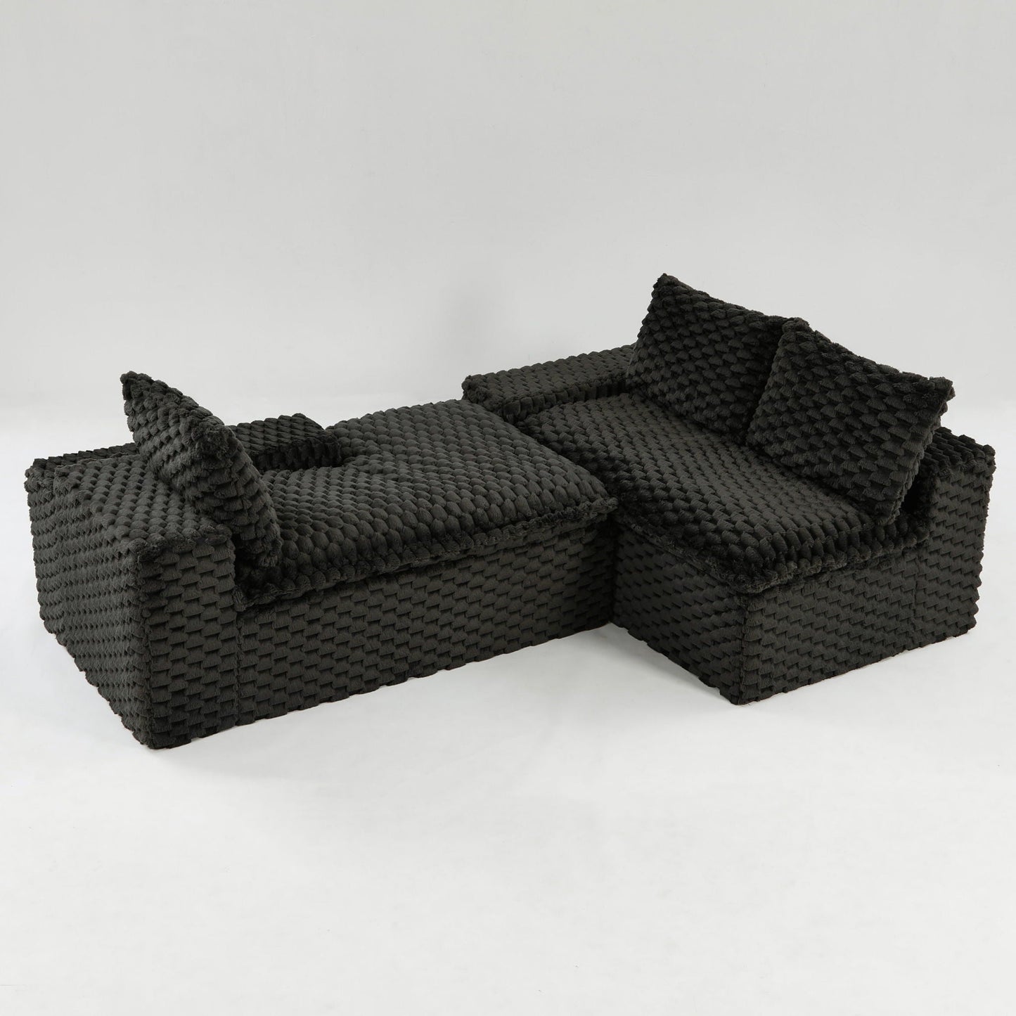 Modular Sofa, Convertible Twin Seat With Chaise Lounge