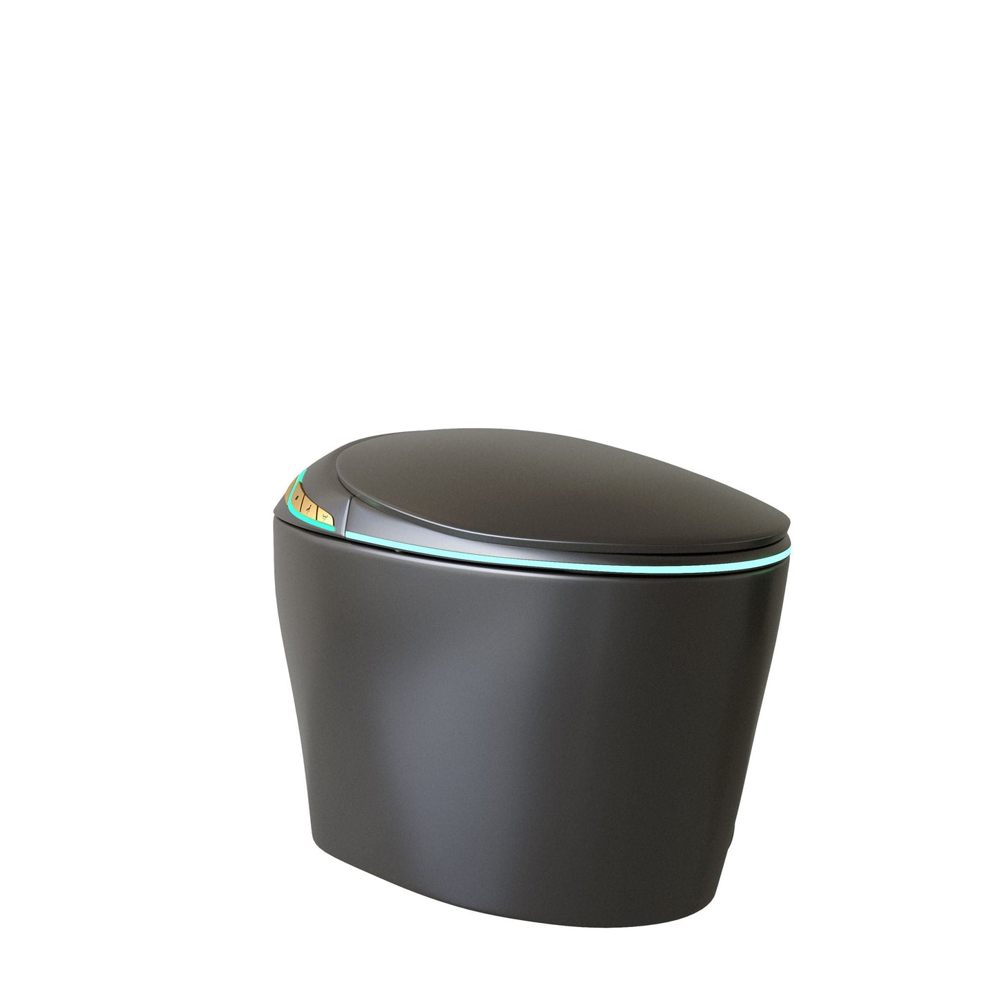 Unique Smart Toile With Built In Bidet, Auto Open / Close Seat, Foot Sensor, LED Display, Night Light, Warm Water & Dryer Ceramic