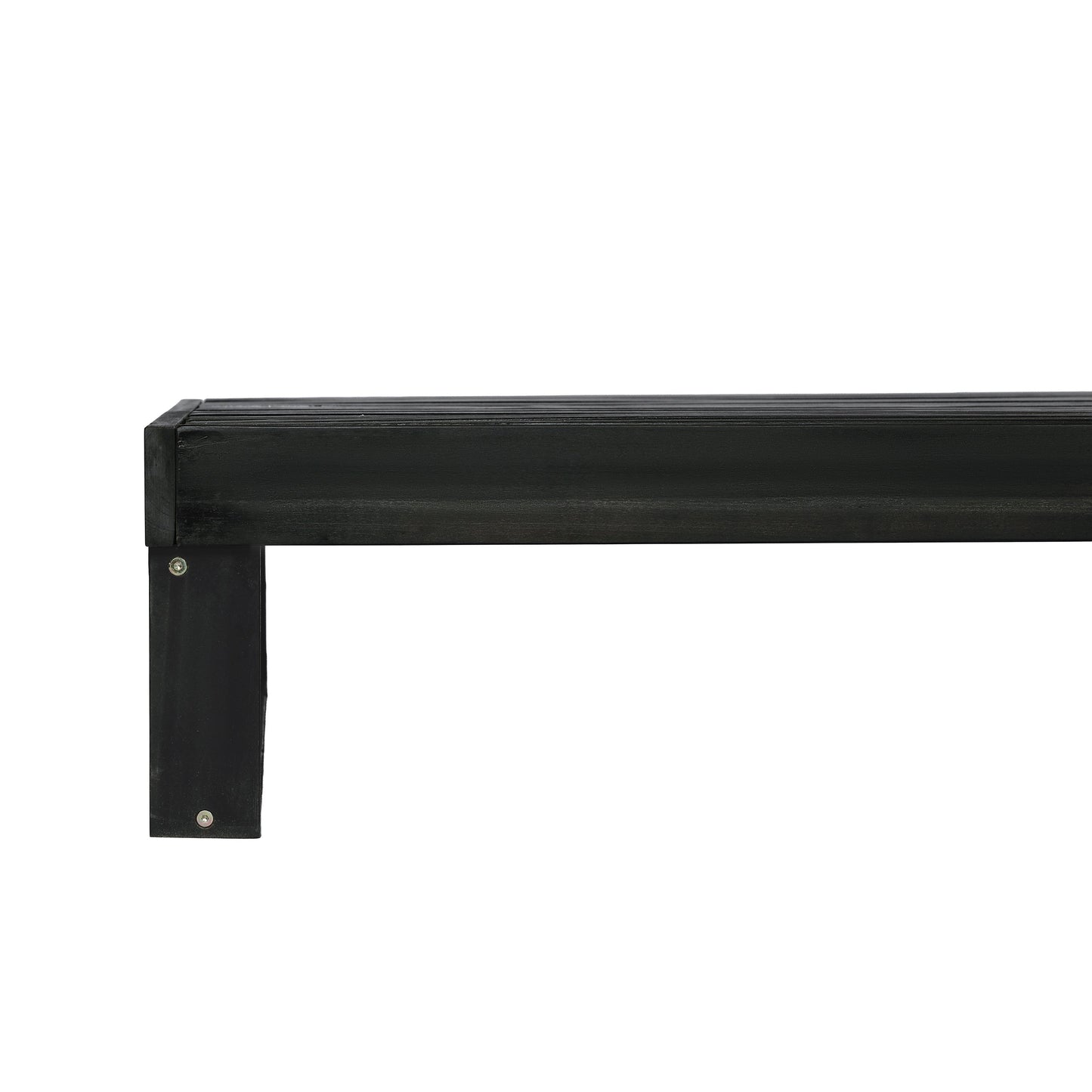 Black Acacia Wood Chaise Lounge