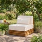 Oversized Outdoor Club Chair with Acacia Wood Frame