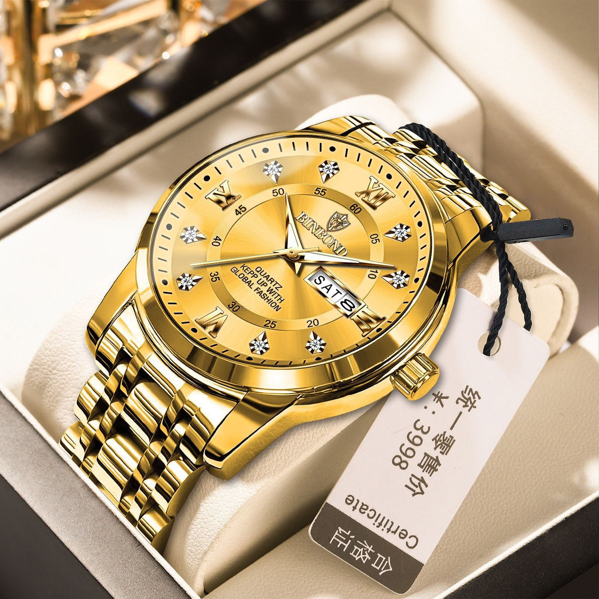 Binbang Business Light-Luxury Quartz Watch For Men