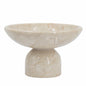 7x7x4" Round Marble Pedestal Fruit Bowl