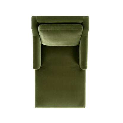 Josephine 60" Upholstered Chaise Lounge in Olive