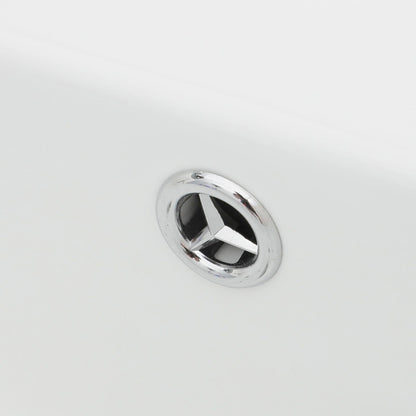 Wall Mounted Bathroom Sink With Towel Bar And Faucet - White / Black