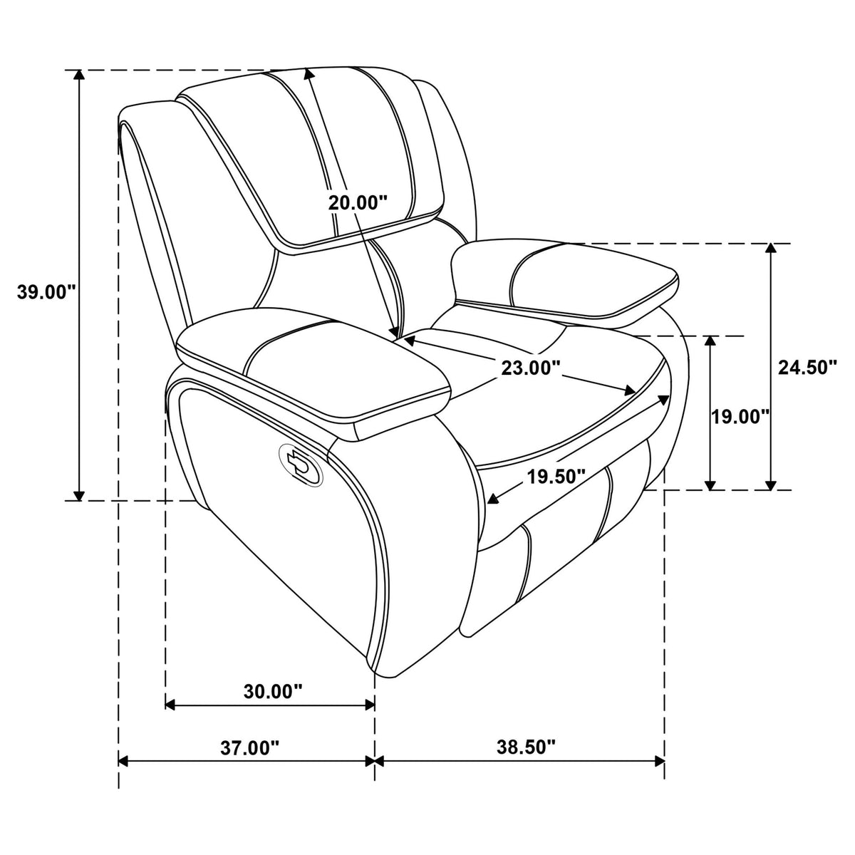 Elodie - Glider Recliner Chair