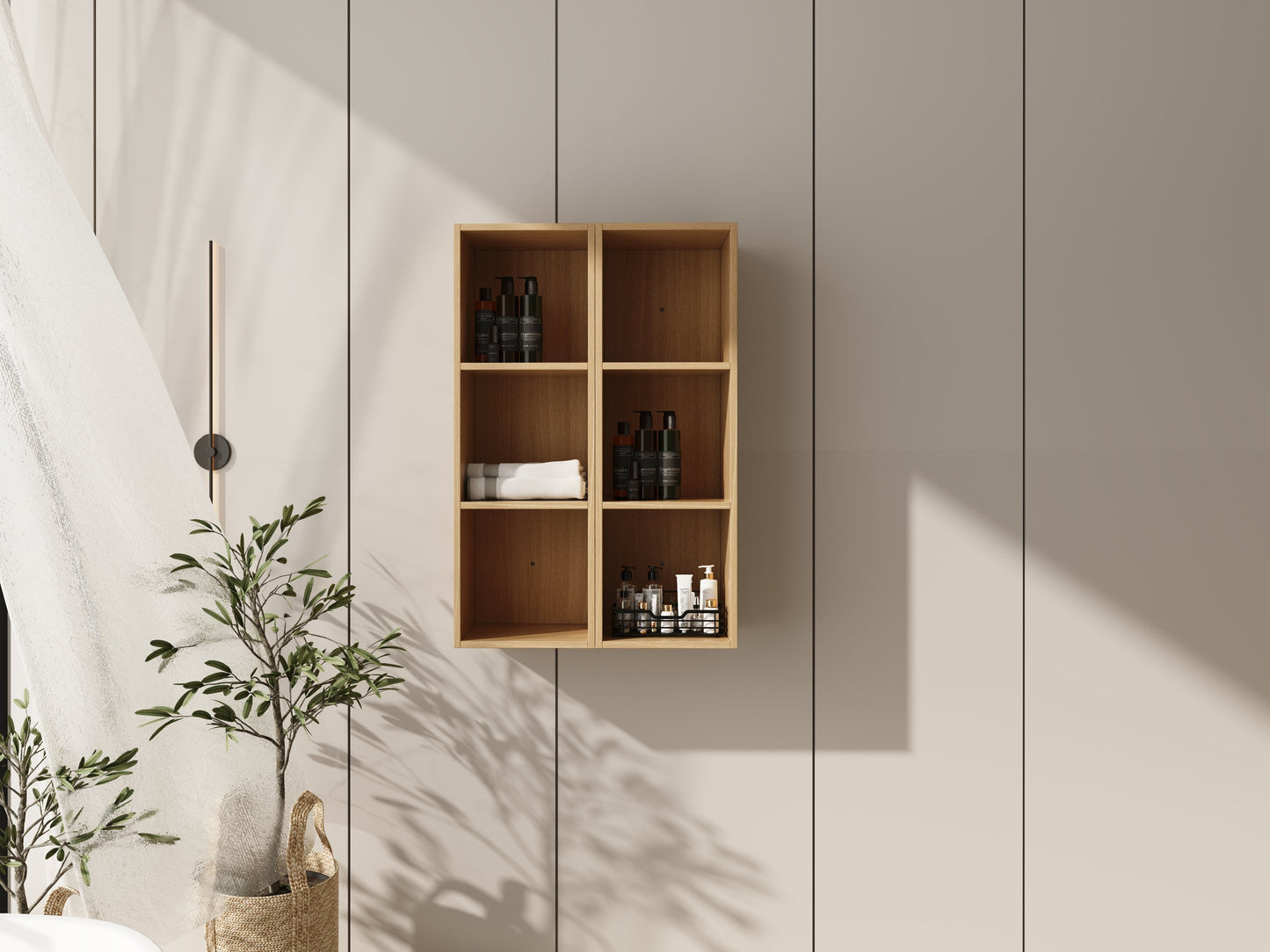 24 Inch Wall Mounted Storage Shelves Combination