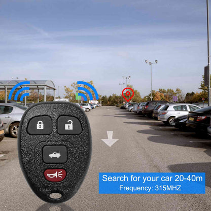 2 Keyless Entry Car Key Remote Key Fob Case Button Pad Replacement for 2009-2012 Chevrolet Malibu KOBGT04A