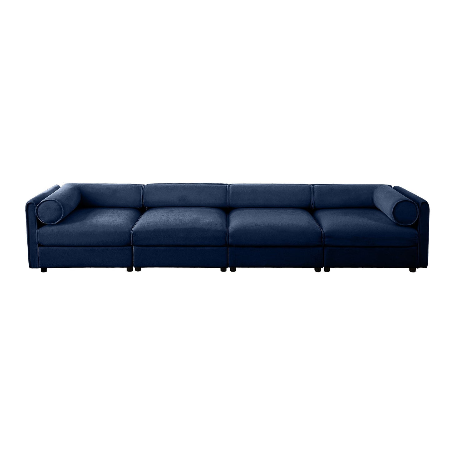 Stylish Sofa With Storage Seat And Cylindrical Backrest
