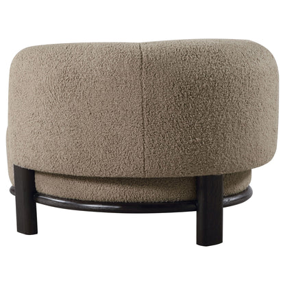Lawler Upholstered Barrel Back Accent Chair Brown and Black