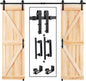 12FT Wood Double Sliding Barn Door Hardware
