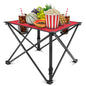 Portable Folding Camping Table with Cup Holders & Carry Bag