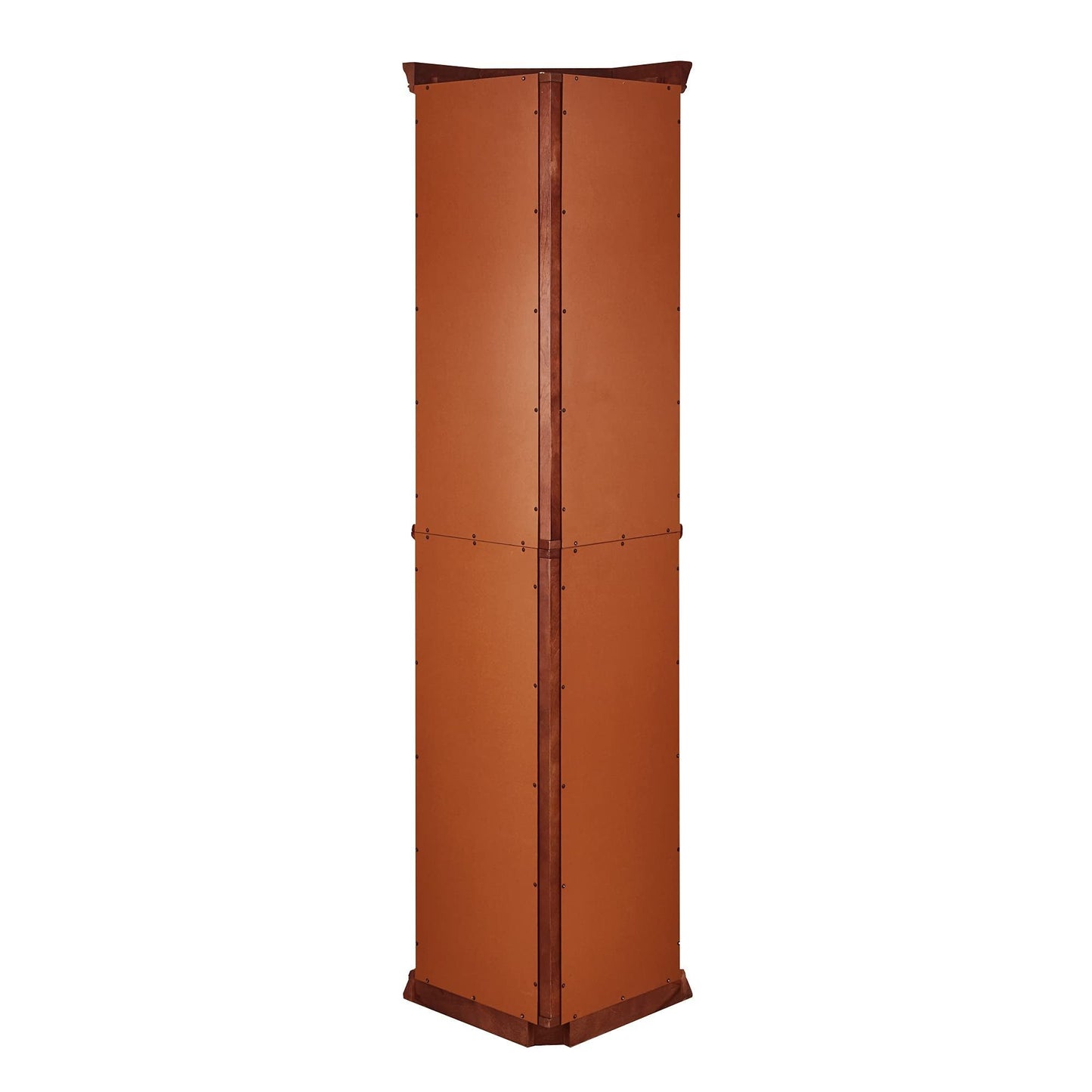 Corner Curio Cabinet With Lights, Adjustable Tempered Glass Shelves, Mirrored Back, Display Cabinet (E26 Light Bulb Not Included)