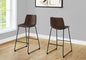 Bar Height Office Chair with Curved Backrest and Leather-Look Upholstery